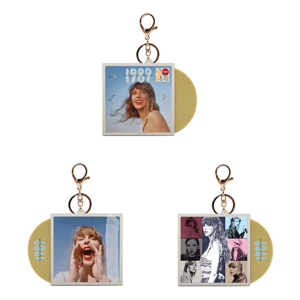 Taylor Swift 1989 Album Cd Keychain Key Ring Smiling Fan Merchandise