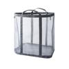 Portable Foldable Wall-Mounted Laundry Basket: Large Capacity Mesh Storage for Bathroom and Toilet.