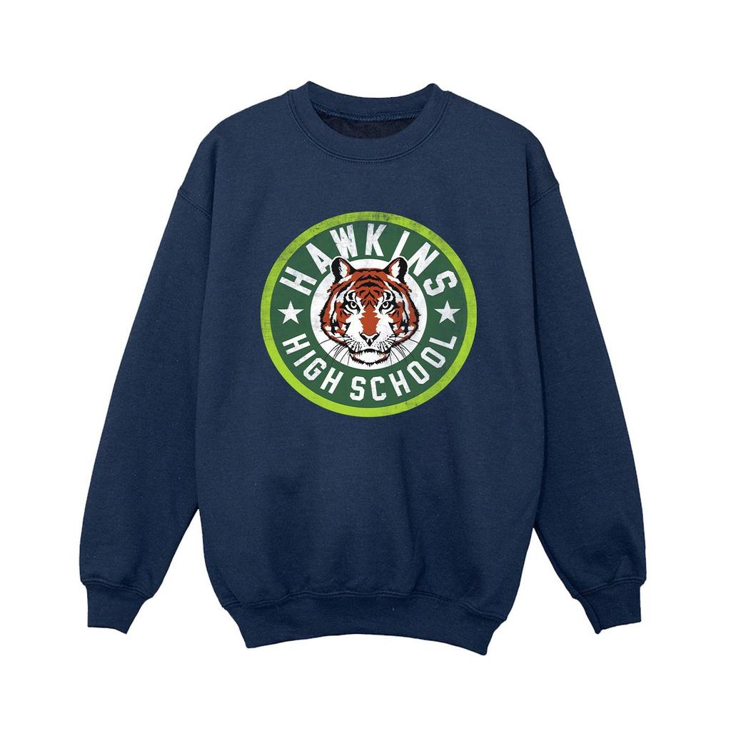 Netflix Boys Stranger Things Hawkins Tiger Circle Sweatshirt