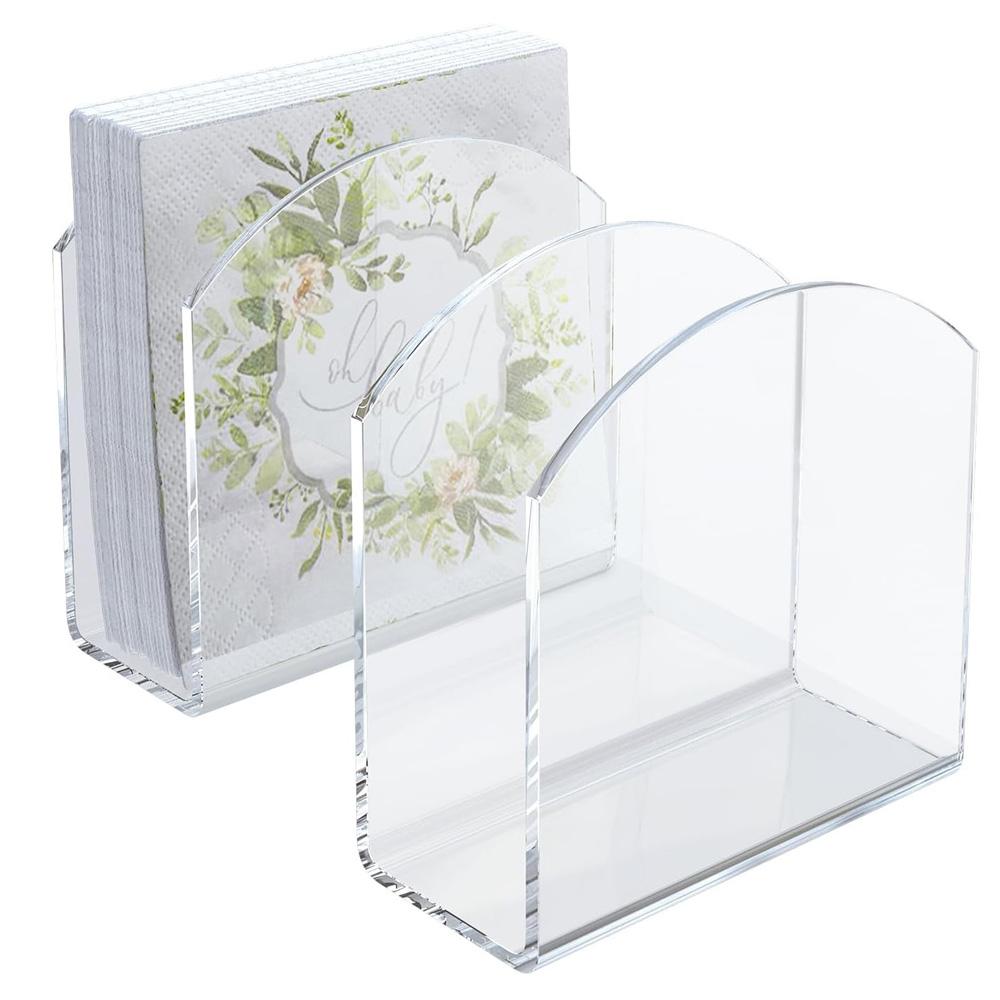 

2/4 шт. Акриловая подставка для салфеток, диспенсер для салфеток, стойка для хранения бумажных полотенец, кухня, ресторан, современный дизайн, вертикальный держатель