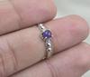 925 Sterling Silver Amethyst Ring, Minimalist Stackable Gemstone Jewelry