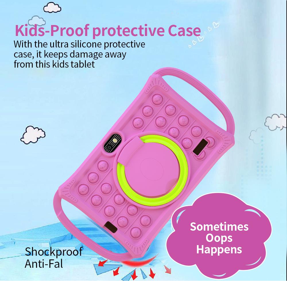 BDF C1 7palcový dětský tablet Čtyřjádrový Android 13 4 GB a 64 GB WiFi Bluetooth Nainstalovaný vzdělávací software 5G WiFi 4000mAh baterie