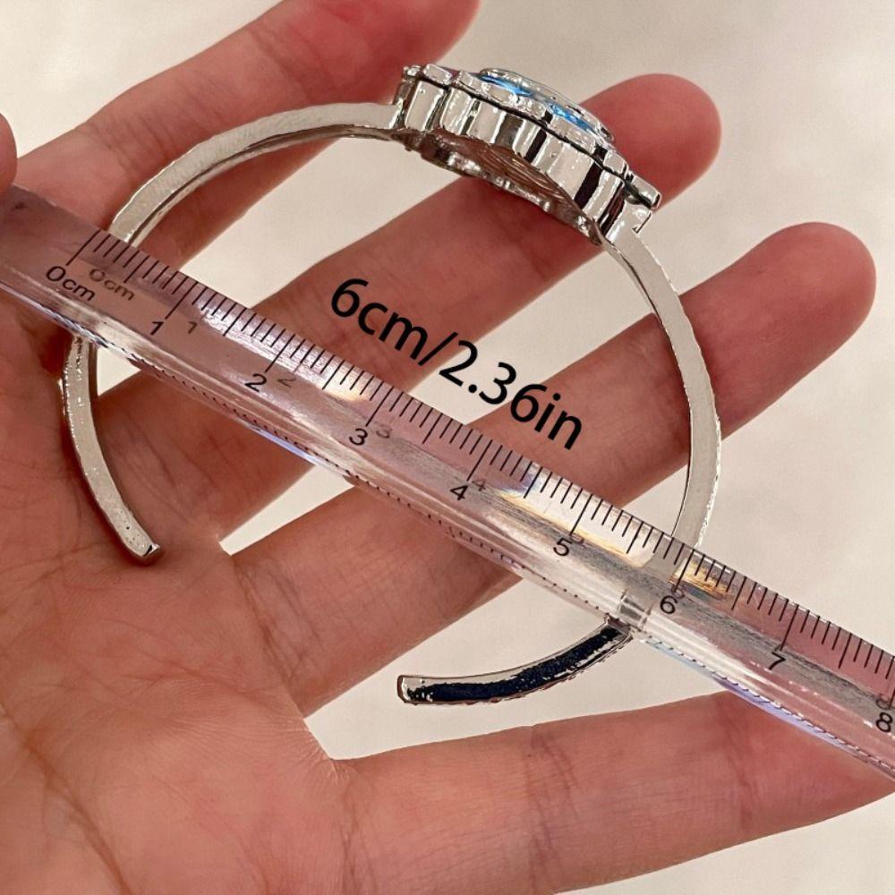 Metal Demon's Eye Bracelets Silver Geometric Cuff Bangles  Jewelry Accessories