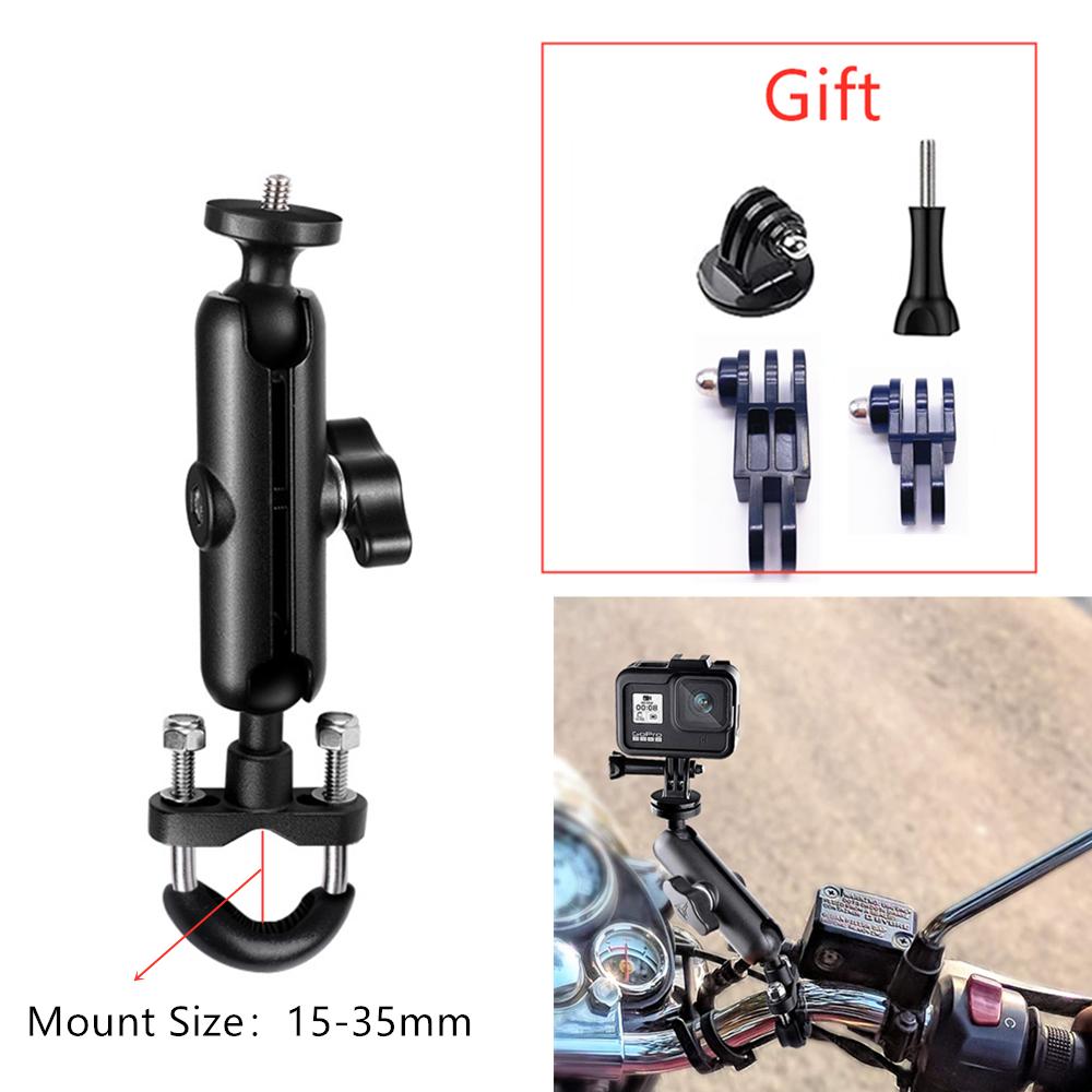9-35mm Motorcycle Holder Handlebar Mirror Stand Car Seat Mount Bracket for GoPro Hero 12 11 9 10 Phone Action Camera Accessories