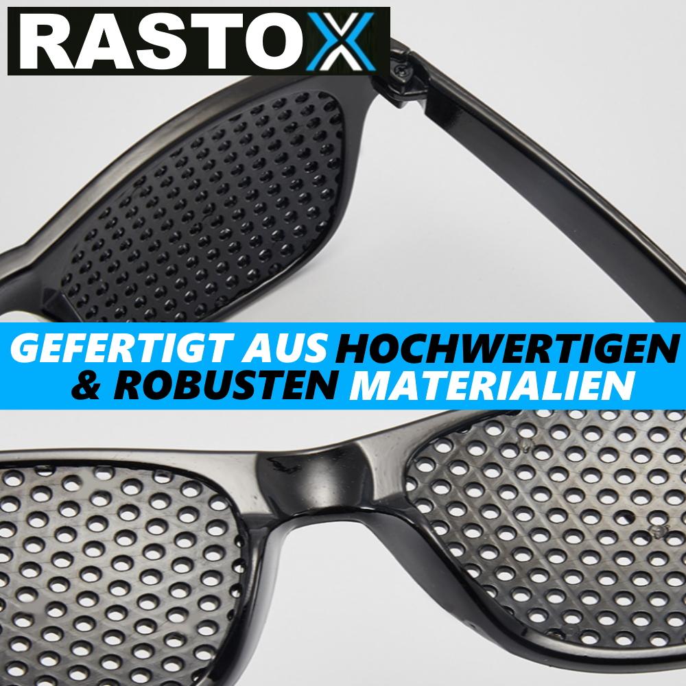 RASTOX Rasterbrille Hullbrille Øyetrening Avslapning Gitterbrille svart