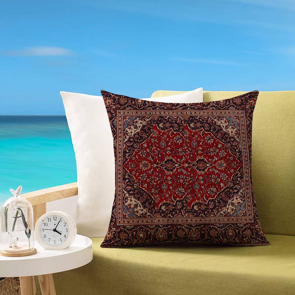 Persian Carpet Customizable Square Pillowcases Stylish And Soft Perfect For Beds Cars And Sofas
