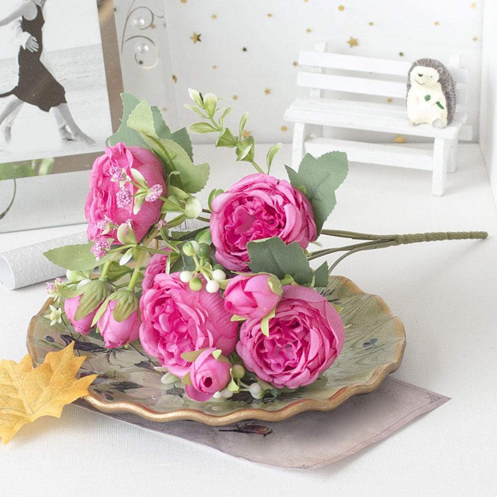 Elegant Artificial Peony Bouquet for Weddings and Home Decor Silk Flowers for Centerpieces and Bridal Arrangements