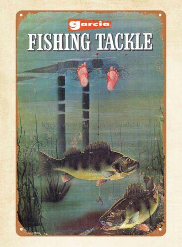 

vintage tin wall signs Garcia Fishing Tackle Catalog metal tin signAluminum 20x30cm（7.8x11.8inch）
