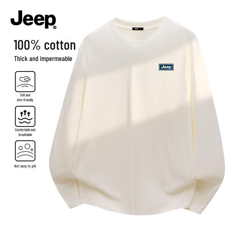 Jeep Men's Pure Cotton Long Sleeve T-Shirt