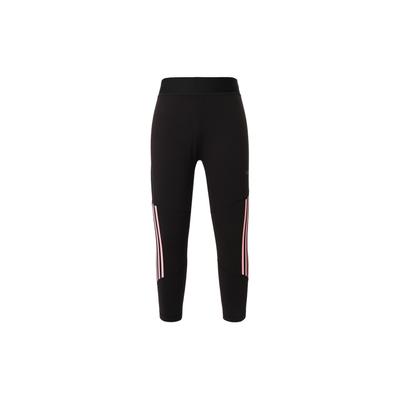 adidas Elastic Slim Fit Striped Retro Sports Casual Pants Women Bottoms Black DW9928