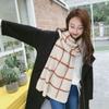 Women's Winter Woolen Scarf Fashion Plaid Double-sided Thickening Korean Wild Couple Knitted Scarf Shawl