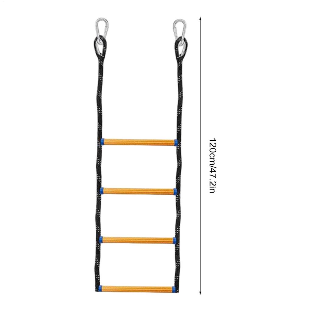 4-step Boat Rope Ladder Folding Assist Marine Rope Boarding Ladder Swim Ladder For Inflatable Boat Kayak Motorboat Canoeing