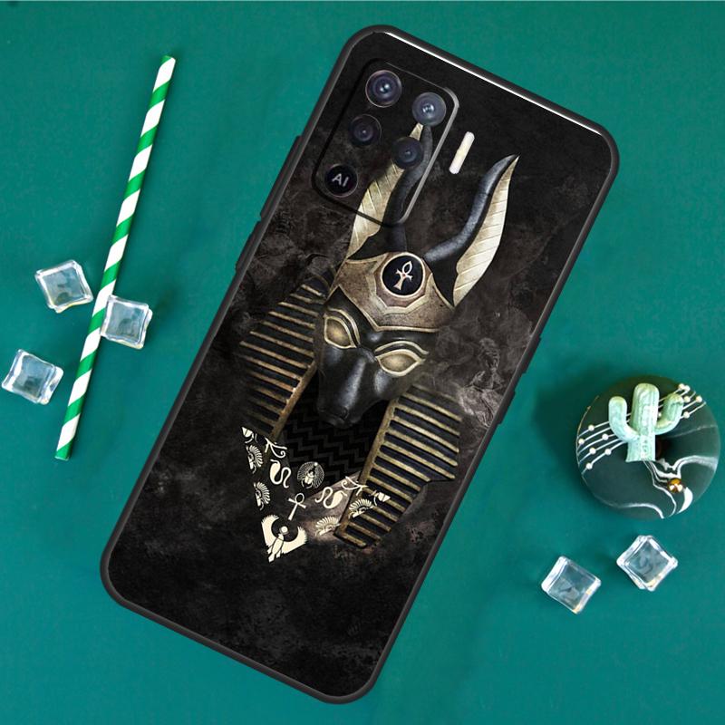 Ägypten Nefertiti Anubis Ankh Handyhülle Für Oppo A18 A38 A58 A78 A98 A40 A60 A80 A91 A15 A17 A74 A94 A54 A57S A16 A76 A96