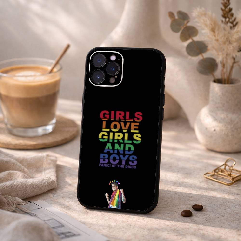 P-Panic At T-The D-Disco Phone Case For iPhone17 16 15 14 13 12 11 Pro Max Plus,5G Soft Black Case