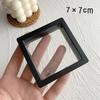 100pcs Clearview 3D Floating Display Cases Dustproof Acrylic Jewelry Storage Box with Elastic Film Transparent Hanging Organizer