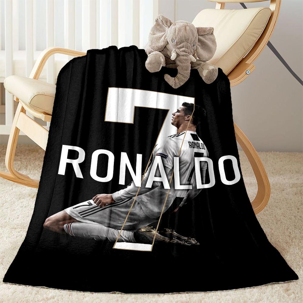Ronaldo's Iconic Number Seven Blanket Ultra-Soft Suitable for Office Chair Livingroom Chair Four Seasons Universal Digital Print