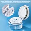 Denture Bath Box with Strainer Basket Mouth Guard Retainer Case Leak Proof Denture Storage Case for Travel Soaking Dentures