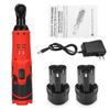 Rechargeable  Electric Wrench 12V 3/8" Cordless Ratchet Scaffolding 65N.m Right Angle Wrench Tools with 2Pcs Battery Charger Kit