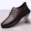 Autumn New Men’s Breathable Leather Loafers - Soft Sole Cowhide Casual Shoes for Middle-Aged Men