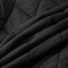 Men's Hooded Cotton Jacket with Mulberry Silk, Diamond Pattern, Winter Casual Outerwear.