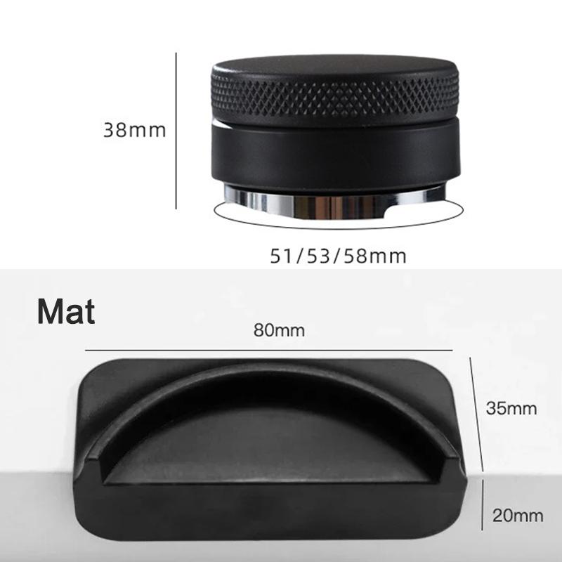 Coffee Distributor Espresso Distribution Tool/Leveler 3 Angled Slopes Adjustable Palm Tamper With Mat Fit 51/53/58mm Portafilter