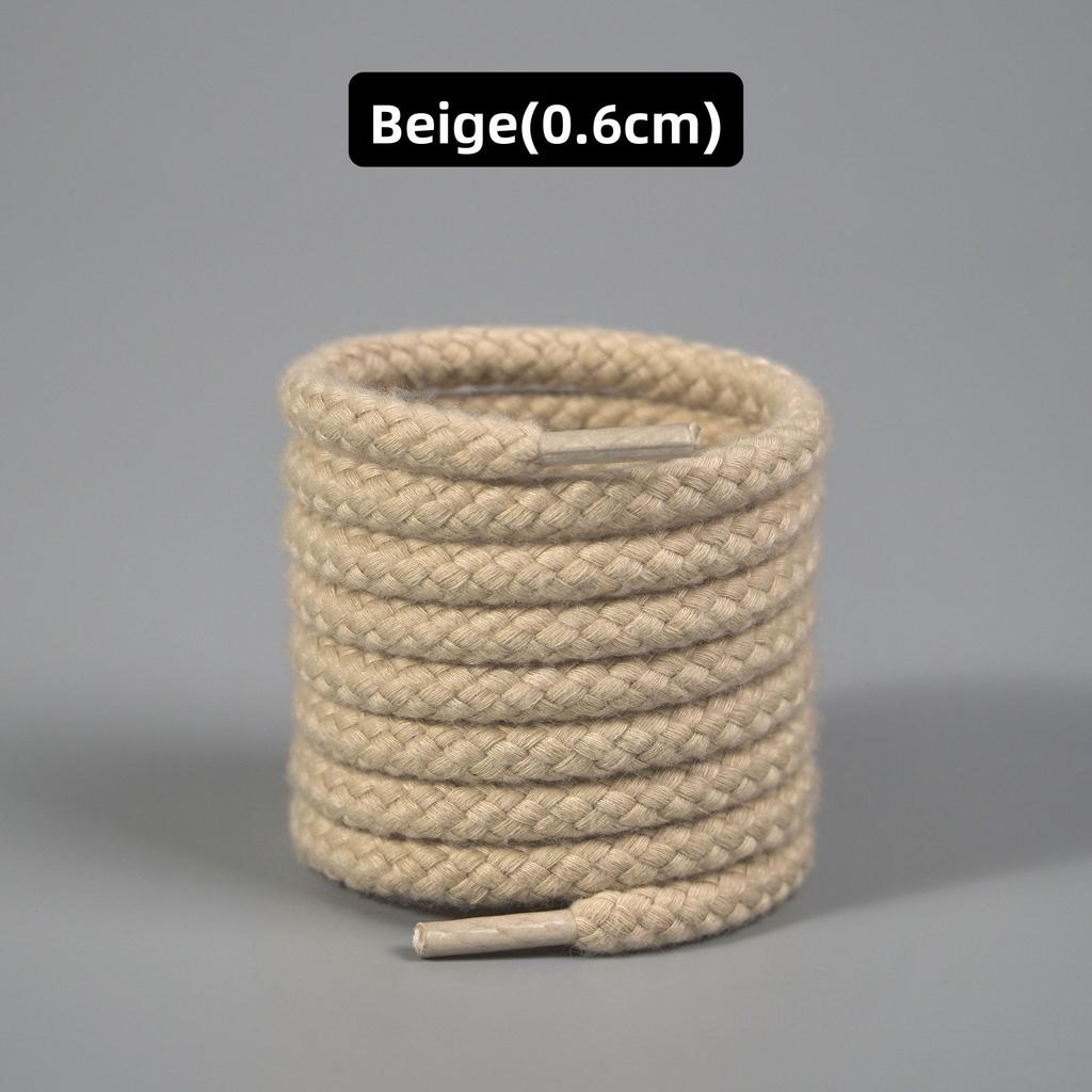 1 Pair Hemp Rope Shoelaces Color Matching Casual Shoes Sports Shoes Canvas Shoes Round Shoelace