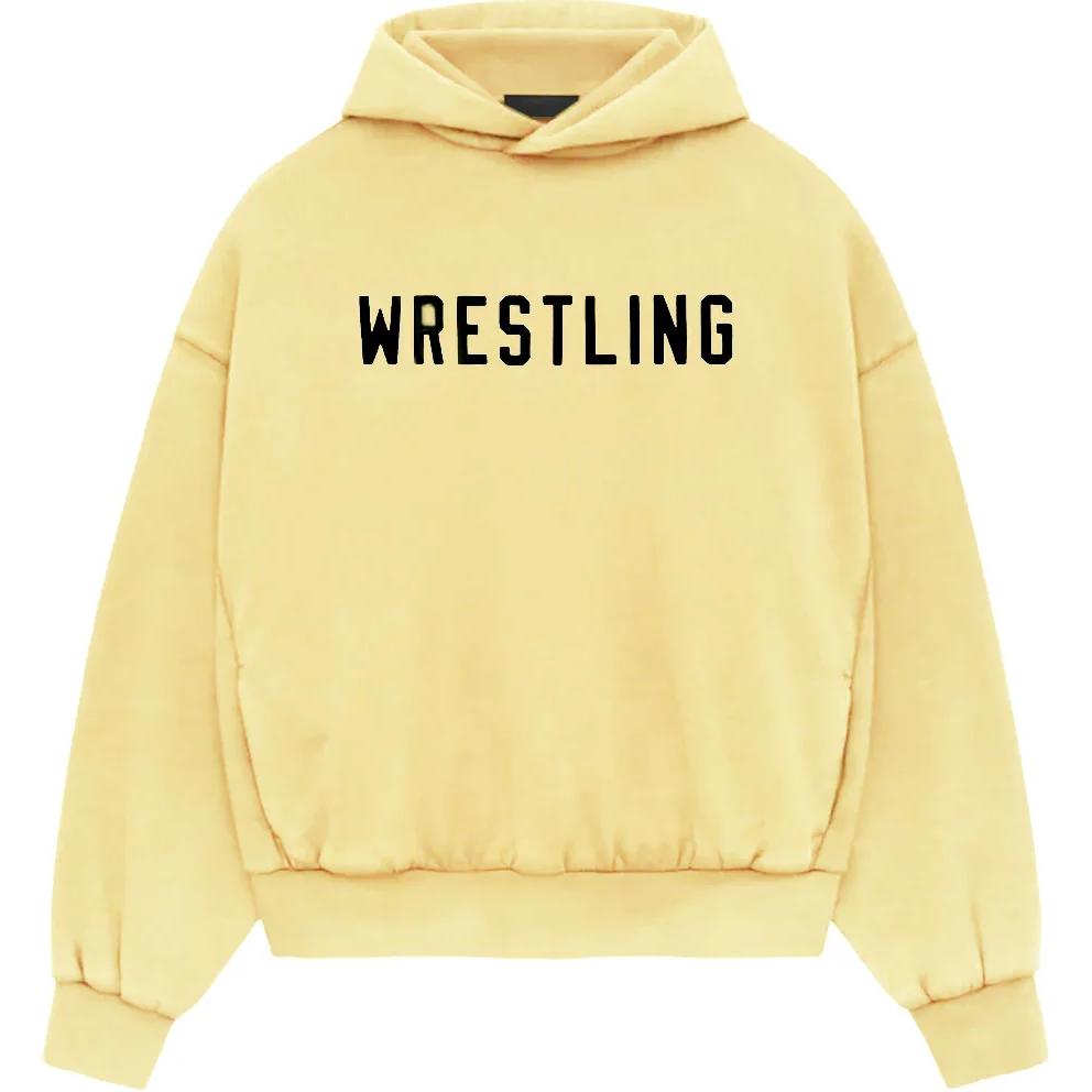 Fear of God Essentials Heavy Fleece Vintage Shrunken Hoodie Amber Men Tops Yellow 192BT246213F S
