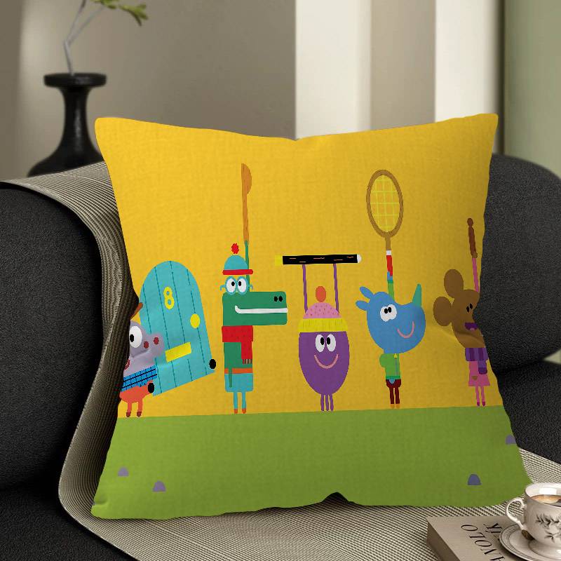 Cartoon Hey-D-Duggee Maple Design Cushion Cover Happy Autumn Harvest Decor Holiday Decorati Pillow Cover
