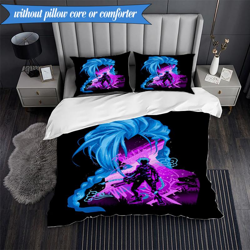 Fantasy Warrior Jing 3pcs K-pop music group Bedding set,Ideal for Bedroom, Dormitory,Including Duvet Cover And 2pcs Pillowcases,Fan gifts