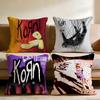 Rock Band K-Korn Cushion Cover Multi-Scene Pillow Cover for Home & Car - Reversible, Soft & Durable for Daily Use