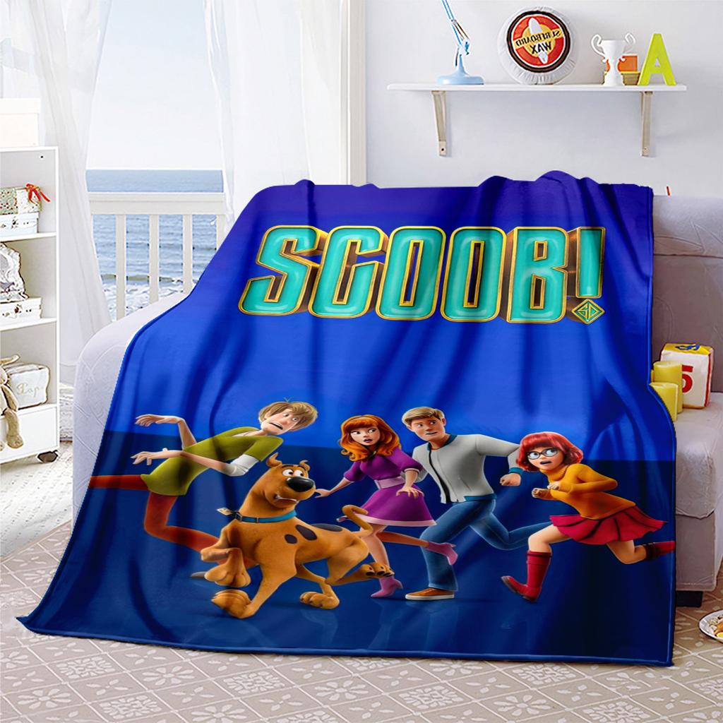 Halloween fantasy comedy adventure cartoon movie Scooby-Doo blanket soft home furnishing nap decoration four seasons warm Sherpa blanket U13