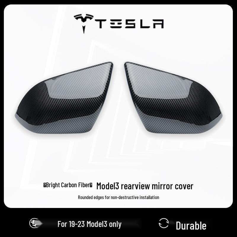 Tesla Model Y/3 Rückspiegel Carbonfaser Abdeckung Set