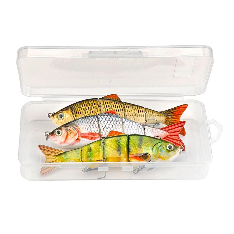 3pcs/Box 4-Segments Swimbait Sinking Wobblers Set of Lures 12cm 16g Lifelike Crankbaits Fishing Lure Artificial Bait Kit