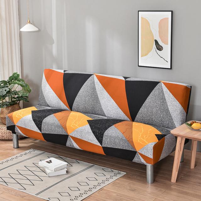 String Printed Folding Sofa Furniture Bed Cover Sofa Protector Covers Stretch Double Seat Cover Slipcovers For Living Room Area Geometric Print