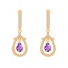 S925 Sterling Silver Earrings for Women Natural Crystal Stone Fashion Niche Girls Earrings Jewelry Gift