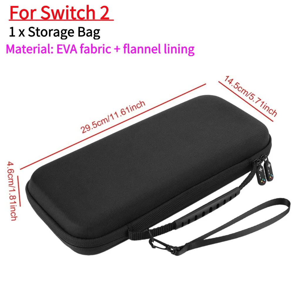 EVA Carrying Case with 8-Bit Game Cartridge Storage Box Portable Storage Bag Protective Travel Bag for Switch 2 NS2 Game Console