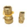 Quick Connecting Propane Fitting Brass Plug for Gas Appliances with Safety Features Outdoor Cooking Accessories
