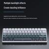 61-Key Backlit Bluetooth Wireless Mechanical Keyboard with Blue/Red Switches