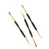 3 Stück Schwarze Stange Schmale Taille Maniküre-Stifte, Bemalter Stift, Linienziehstift, Doppelseitiger Mehrzweck-Maniküre-Stift