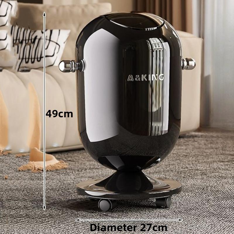 Luxury Trash Can Plastic Recycling Kitchen Trash Bin Large Capacity Litter Bins Round Dustbin Wastebasket Bathroom Supplies