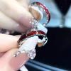 Korean Drop Glaze Ring for Women Shining Butterfly Open Rings Vintage Geometric Y2K Trend Fashion Finger Jewelry