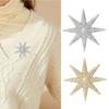 Spilla Decorativa Stella a 8 Punte Accessorio Distintivo in Lega Per Brillare in Insieme Durante gli Spostamenti Feste