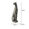 Resin Flocking Leopard Animal Sculpture Cheetah Brown Flocking Leopard Pendant Decorative Figurines Home Decoration Accessories