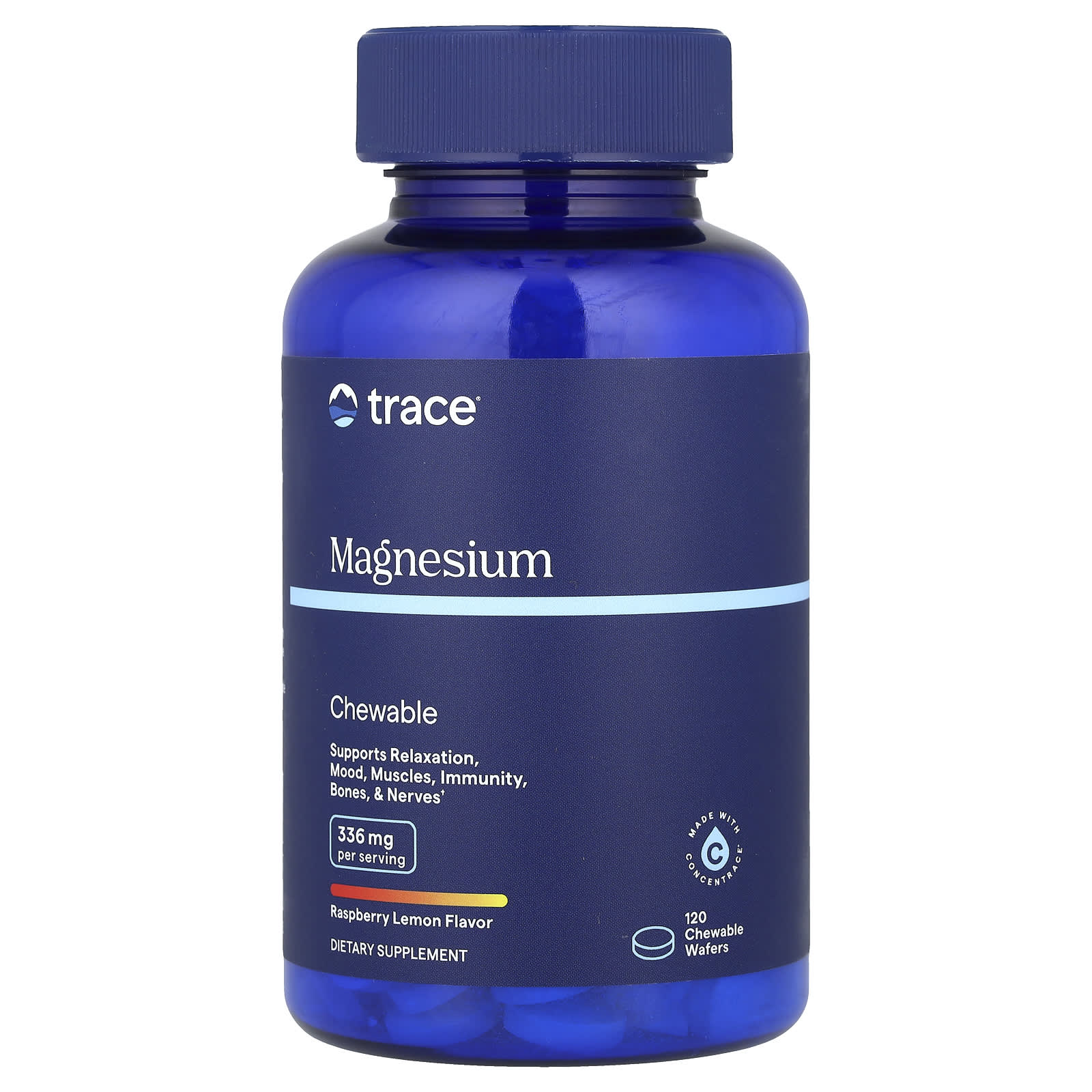 

Magnesium Chewables, Raspberry Lemon Flavor, 120 Chewable Wafers