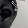 Punk Fashion Titanium Steel Ear Bone Studs: Cool Cochlear Piercing Earrings Collection
