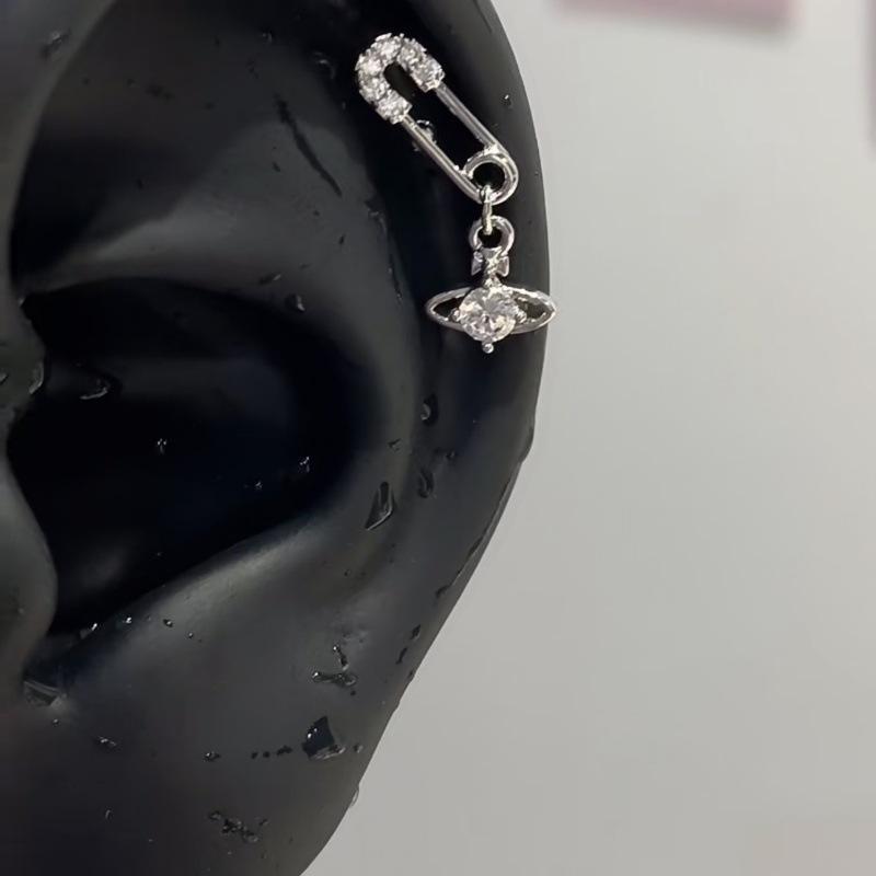 Punk Fashion Titanium Steel Ear Bone Studs: Cool Cochlear Piercing Earrings Collection