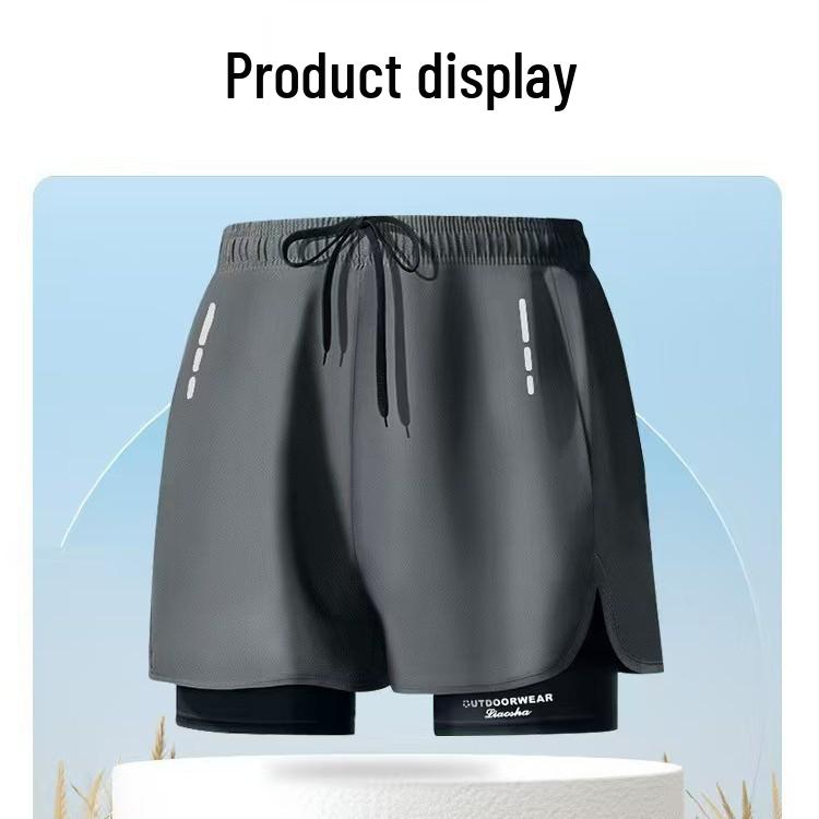 Men's Quick-Dry Plus-Size Swim Trunks: Anti-Embarrassment Boxer Briefs for Beach & Hot Spring