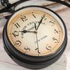 Retro European Double-Sided Iron Wall Clock - Simple Living Room Decor
