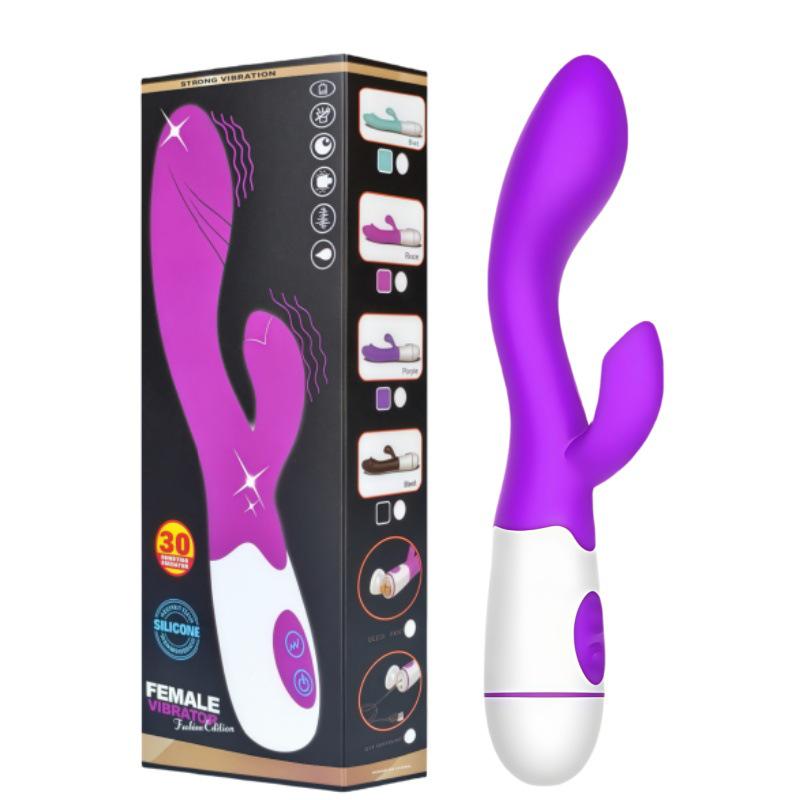 Rechargeable Silicone Dual Vibration G-Spot Vibrator for Women - Masturbation Massager