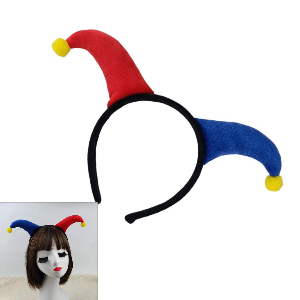 Adorkable Clown Horn Headpiece Proms Birthday Hairbands Fun Headwear Jester Circus Festive Hair Headwear